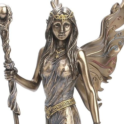 Miniatura 8 de Veronese Design Estatua de resina Aine The Celtic Faery Queen of Summer Love de 9 pulgadas, acabado en bronce