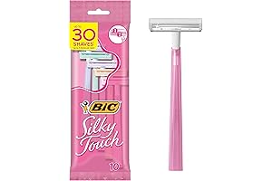 BIC Women's Disposable Razors, Silky Touch, Pink Razors, 10 Count