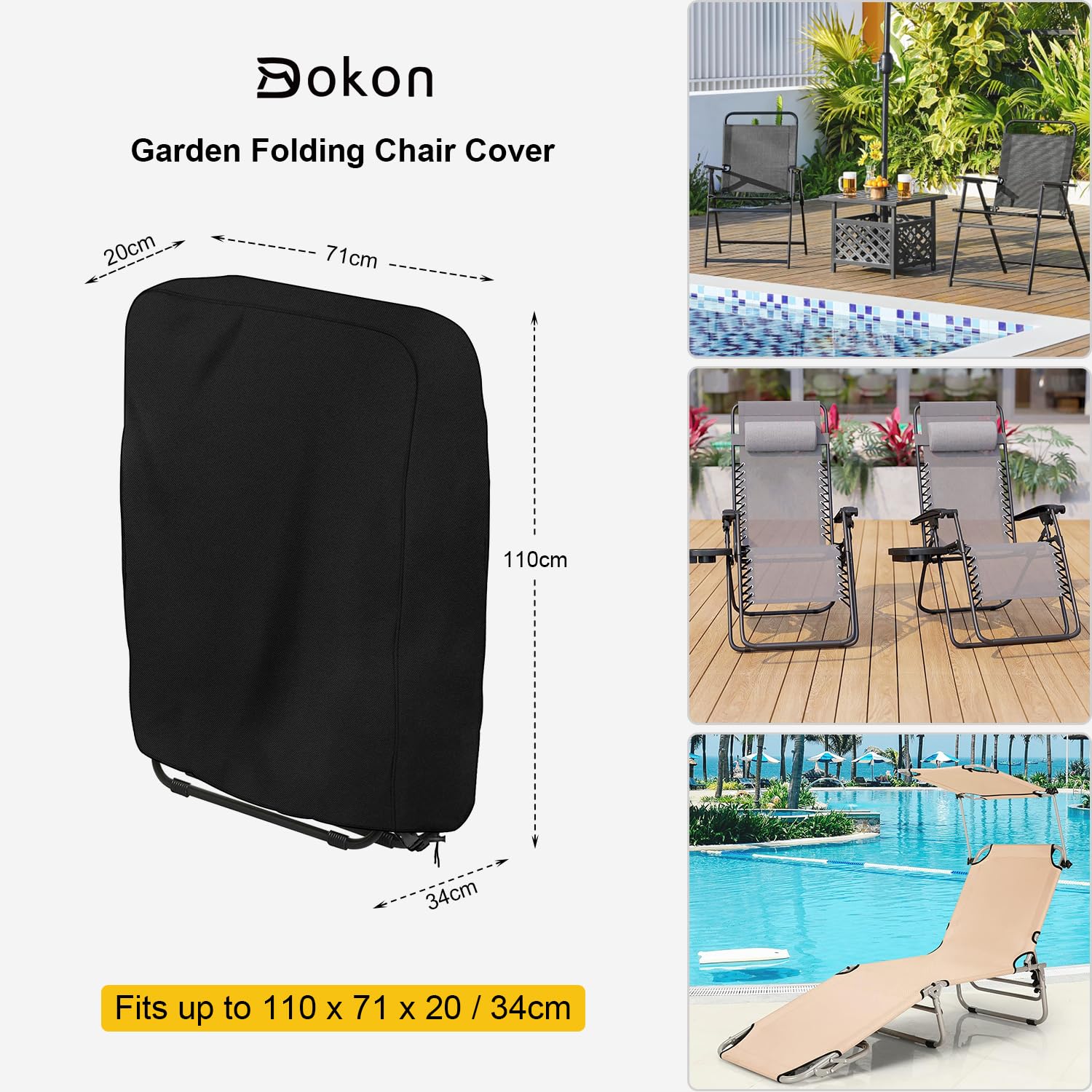 Copertura Impermeabile Per Avvolgitubo Da Giardino, Tessuto Oxford 210D, 60x60x45 Cm, Per Tubi 10-40m, Con Custodia (Grigio) - 2