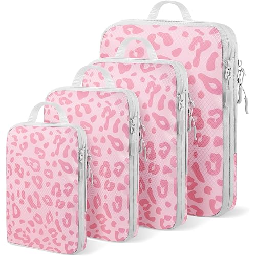 4-Piece Packing Cube Set - Lightweight Luggage Organizers for Travel, Vacation and Suitcases - Durable Accessories with Compression