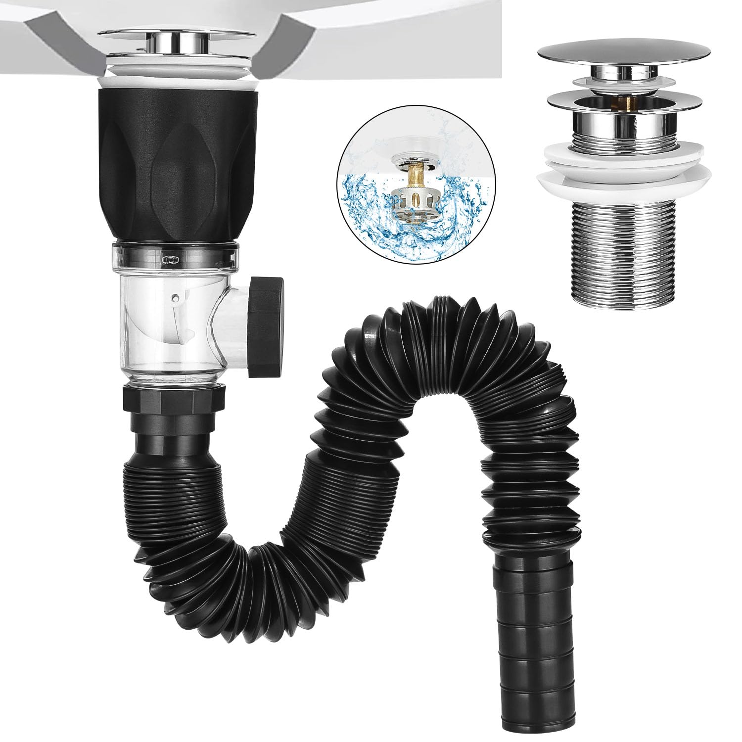 Piletta Bianco Opaco Scarico Click-clack 1" 1/4 Universal - Foto 10