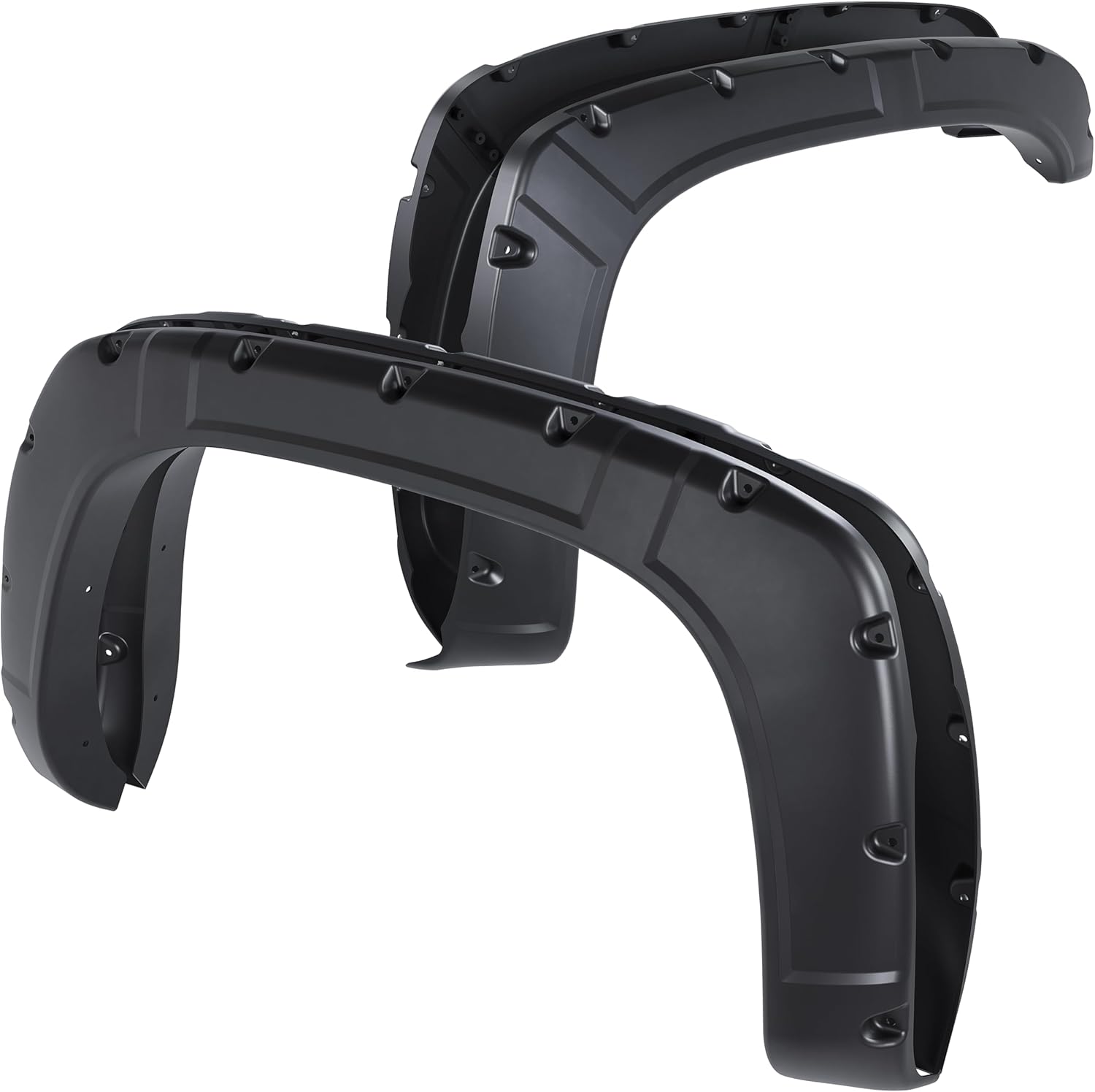 ALMULOO 78.0" / 96.0" Truck Bed Fender Flares Compatible with 1999-2007 Chevrolet Silverado 1999-2006 GMC Sierra 1500/2500/3500HD 4PCS Fender Trim Black Textured Plastic(PP)