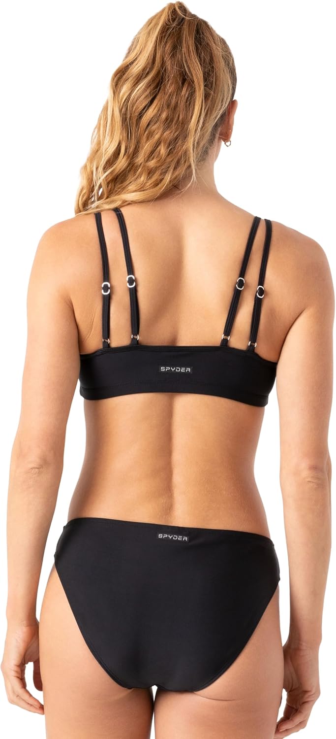 Spyder Women's 2-piece Swimsuit Set – Top & Hipster Bottom, Quick-Dry, Adjustable Straps, Removable Cups
