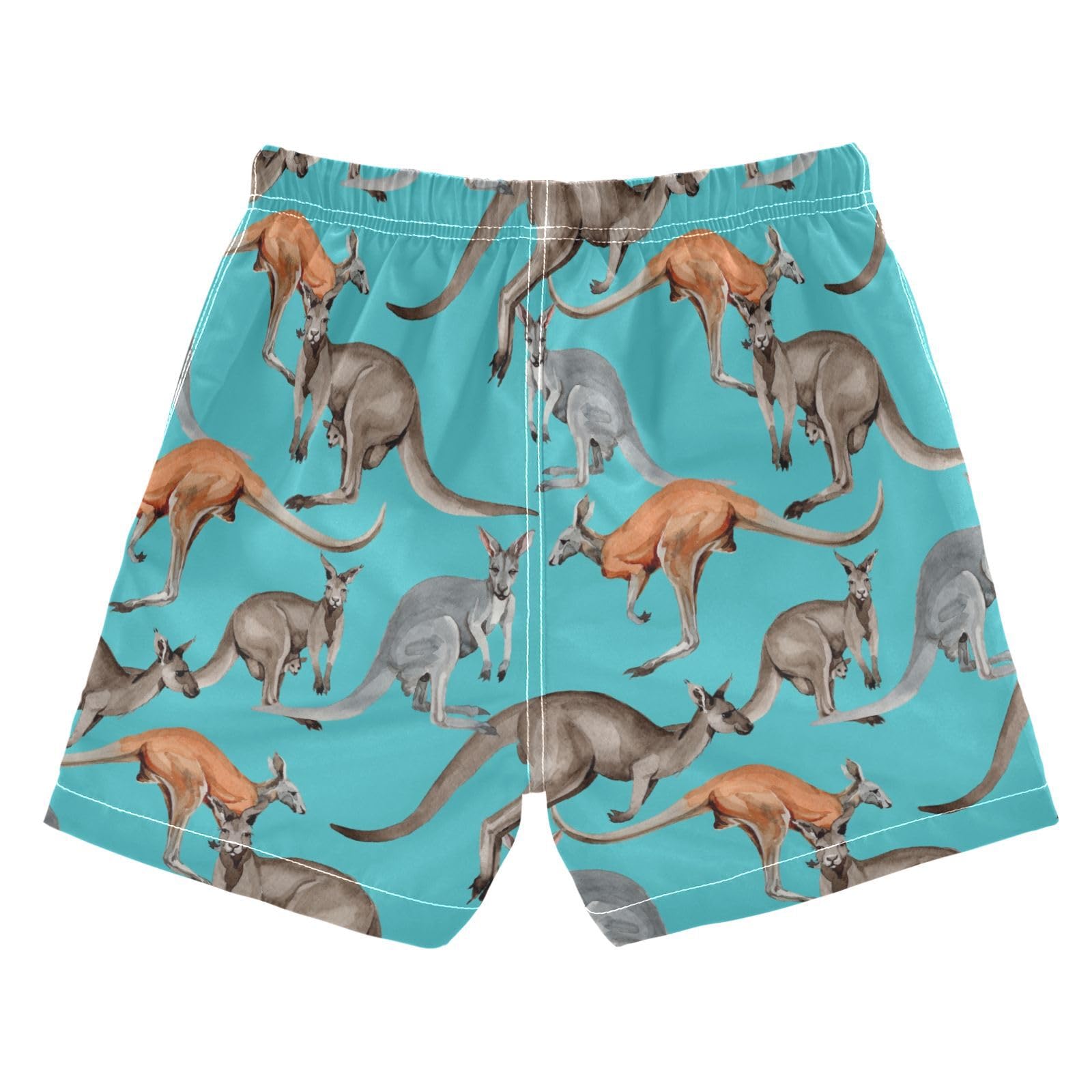 susiyo Boys Swim Trunks Exotic Kangaroo Toddler Swim Shorts Quick Dry Beach Board Shorts Little Boy Bathing Suits Swimwear 4T