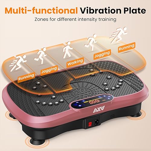 Miniatura 8 de AXV Placa de vibración para fitness, máquina de ejercicio, vibración, agitación, cuerpo completo, agitador, soporte vibrador, tabla para agitar,
