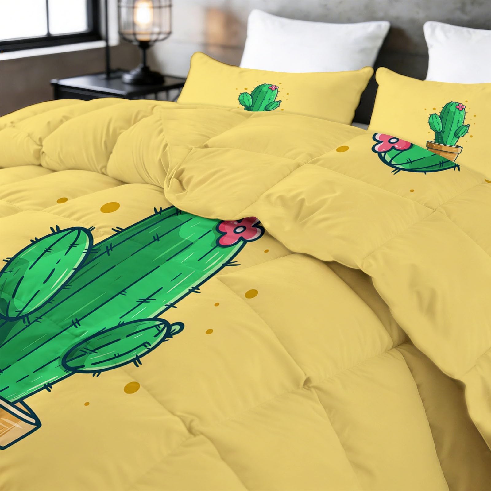 Set di biancheria da letto double-face con stampa gialla, motivo imperatore, lavabile, non necessita di copertura, per studenti, giovani e residenti, 240 x 260 cm