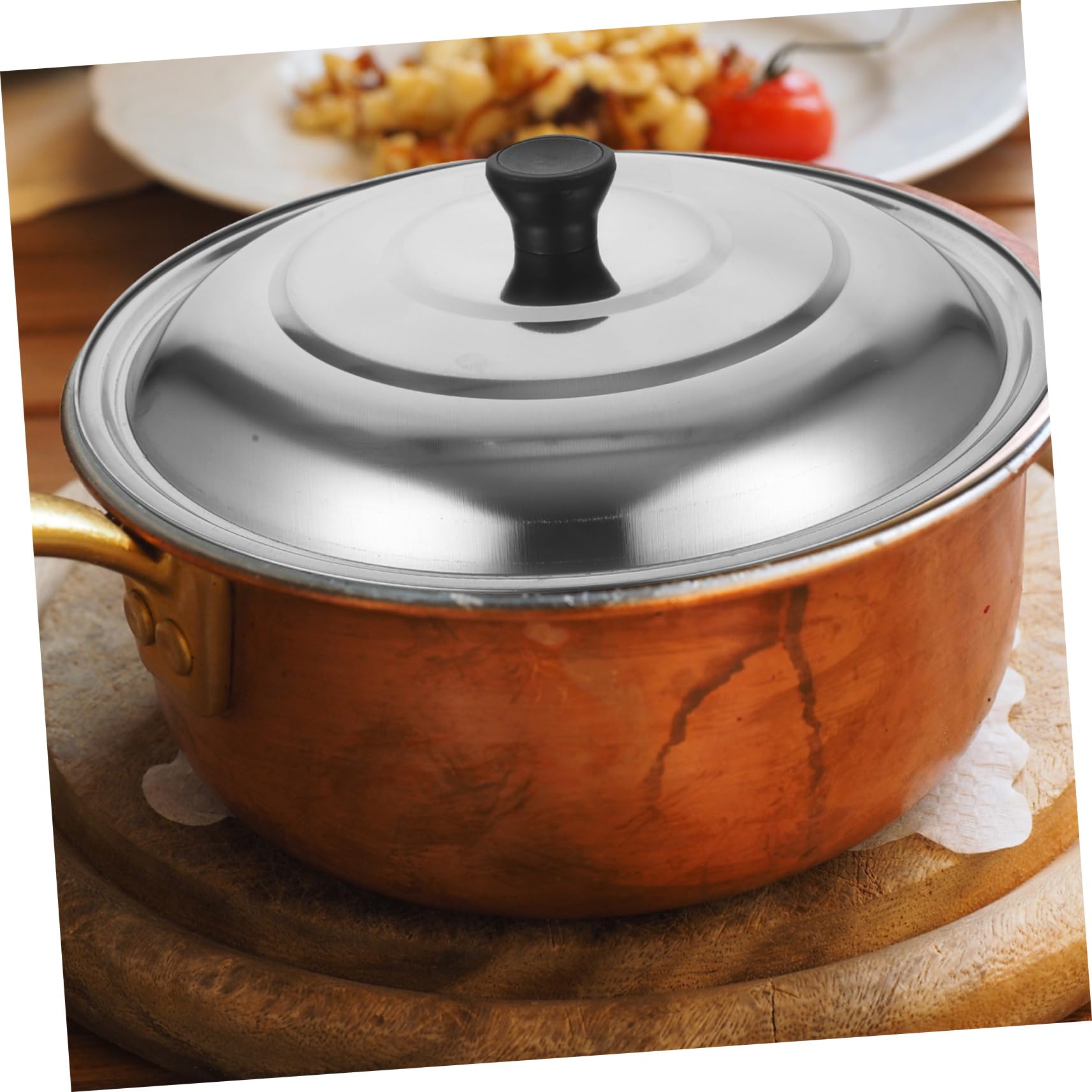 Hemoton Couvercle de casserole universel de 30 cm avec bouton rond, couvercle de rechange en acier inoxydable pour ustensiles de cuisine à la maison