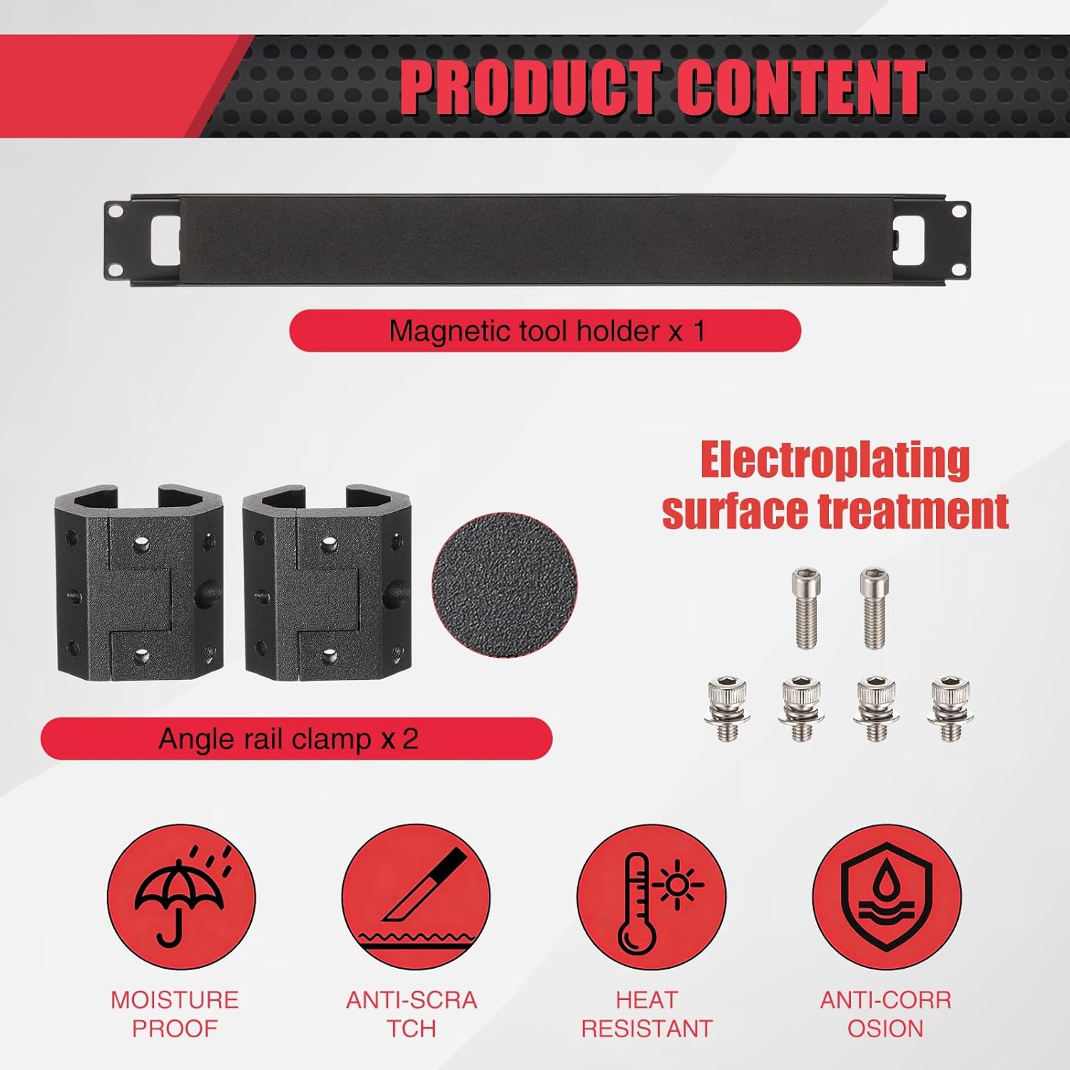Magnetic Tool Strip Compatible with Milwaukee Packout Bar Mount Tools Holder Toolbox Accessories Powerful Magnet Tool for Work on Rails Side Bracket No Drilling Keeping Tools Handy