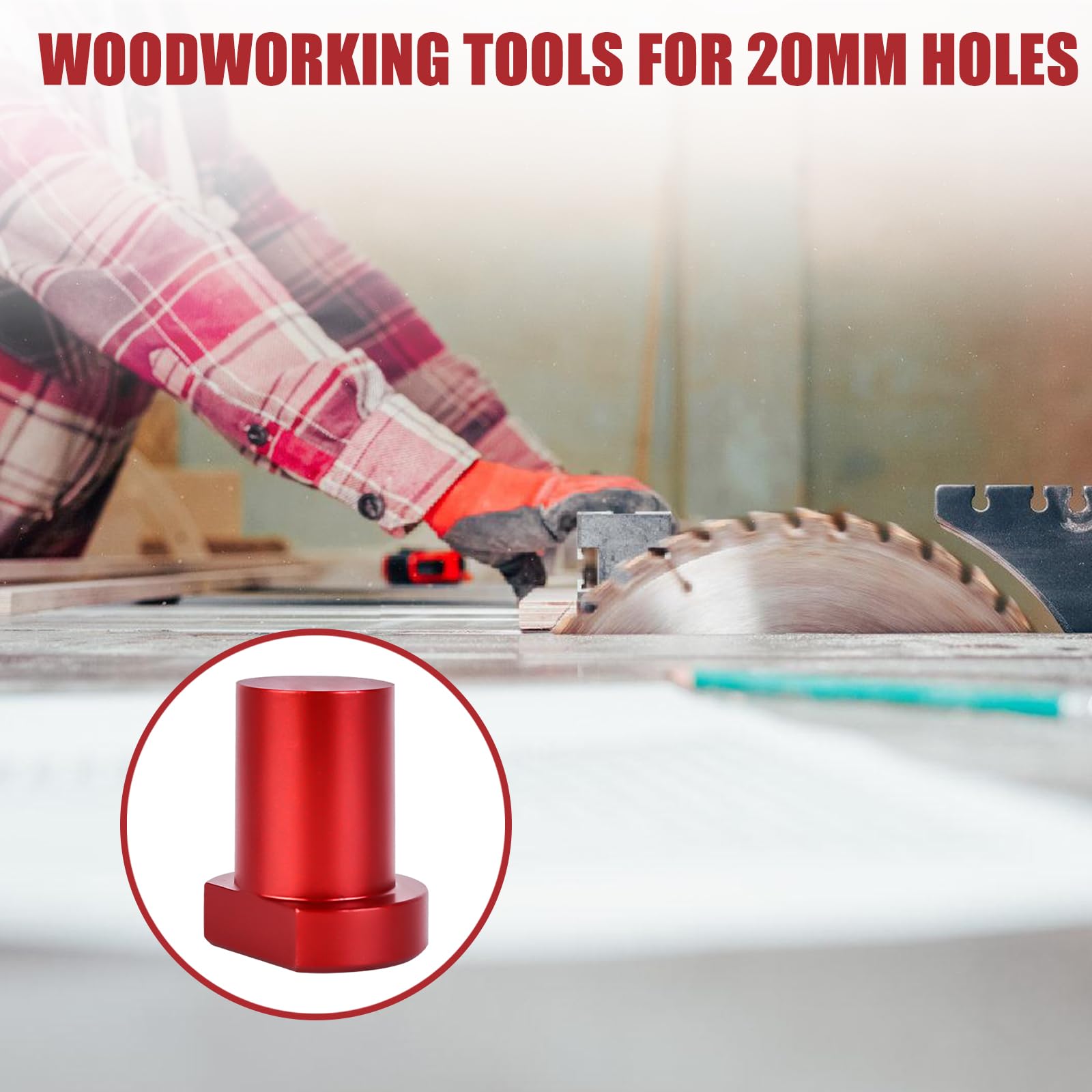 12 ganchos de aleación de aluminio para banco, abrazadera para perros, banco de trabajo, posicionamiento, mandíbulas, accesorios para agujero de perro de 20 mm (rojo)