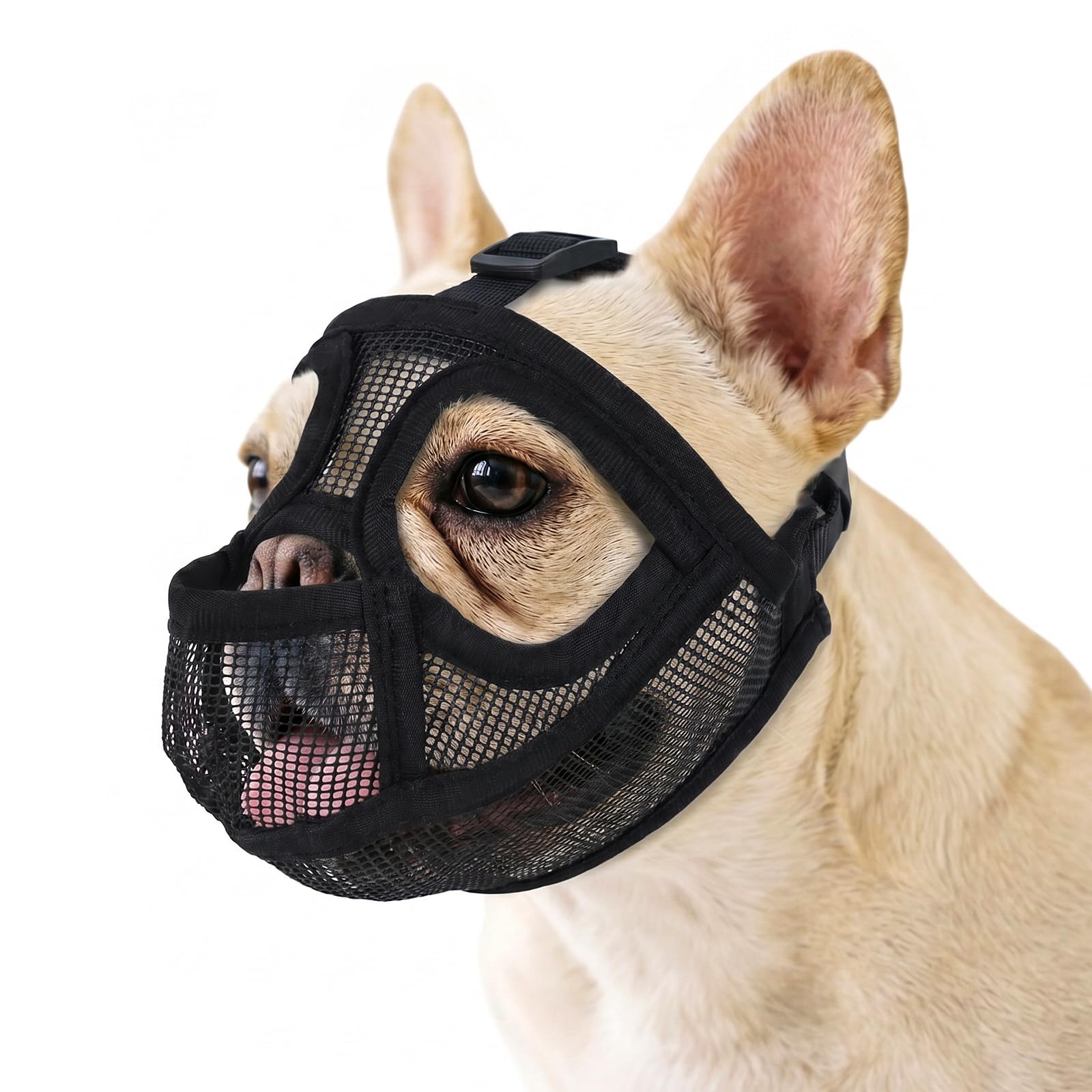 French Bulldog Muzzle – Dog Muzzle Allows Natural Panting & Tongue Out