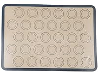 Vista 1 de Alfombrilla de silicona para hornear macarrones, revestimiento de silicona antiadherente para hornear sartenes y rolling, macarrón, pasteleríagalleta