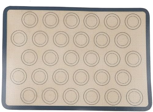 Alfombrilla de silicona para hornear macarrones, revestimiento de silicona antiadherente para hornear sartenes y rolling, macarrón, pasteleríagalleta
