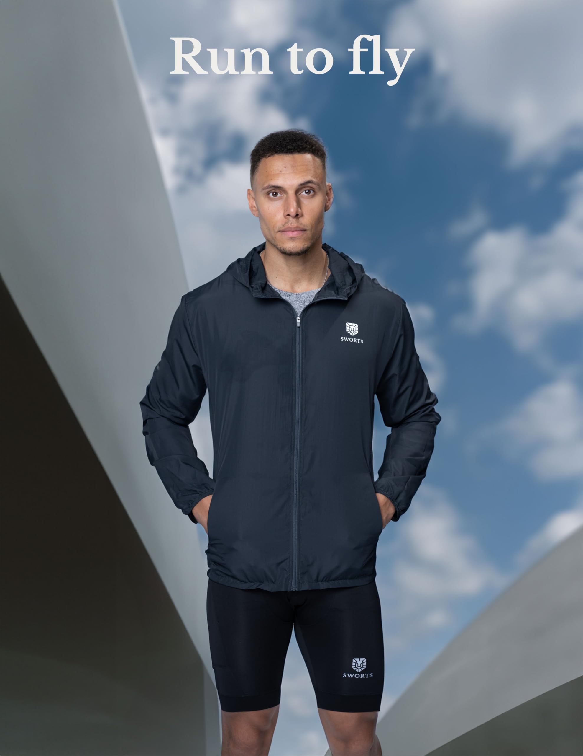Fly męska kurtka do biegania (X-Light) Windbreaker kurtka sportowa na tempo (letnia kurtka do biegania)