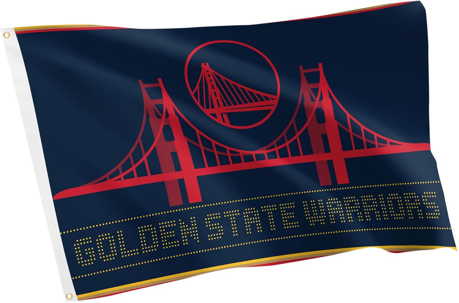 Desert Cactus Golden State Warriors Flag NBA 100% Polyester Indoor Outdoor 3x5 feet National Basketball Association Team Flags (Flag City Edition 24-25 B)