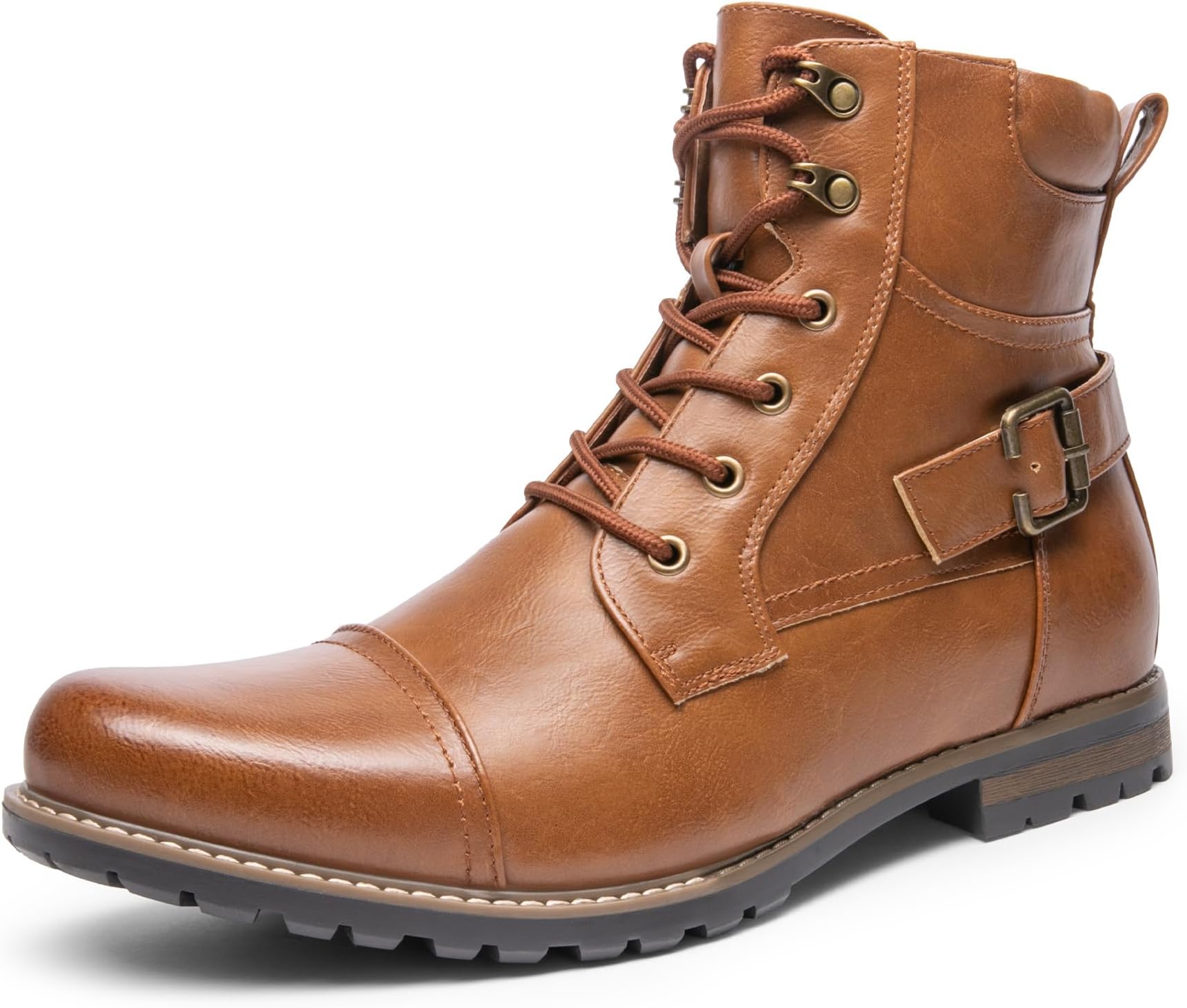 Men's Motorcycle Combat Boots Zipper Biker Boot
