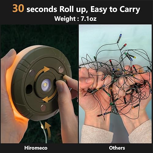 Miniatura 4 de Cadena de luces de camping al aire libre 4 en 1 cadena de luces de Navidad al aire libre con 8 modos de iluminación - 30s recuperación USB carga -