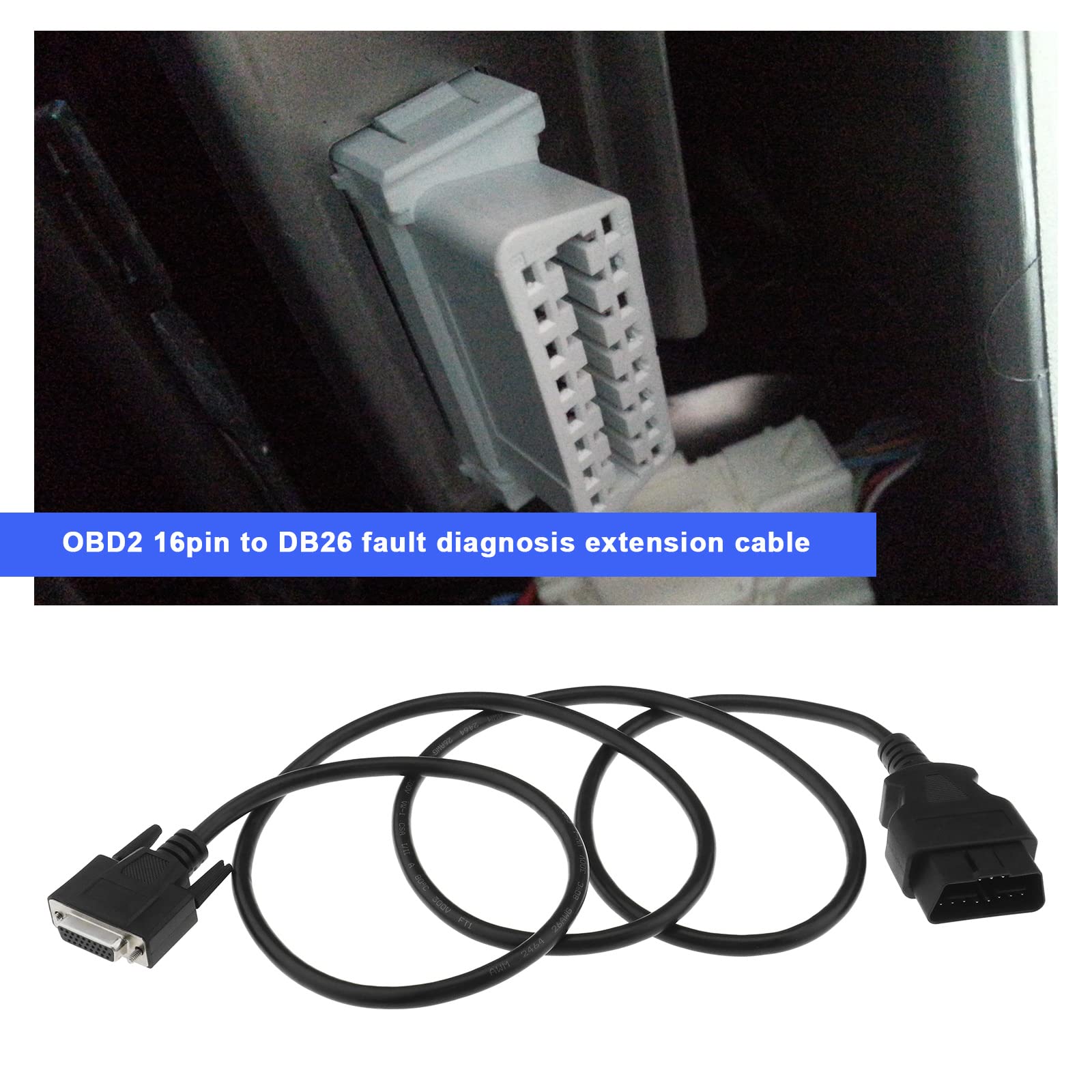 Câble Femelle 26 Broches Vers OBD2 16 Broches Mâle - Extension Diagnostic Compatible Solus Ultra EESC318 1,5m