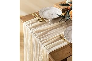 Vitalizart Cream Cheesecloth Table Runner 120in