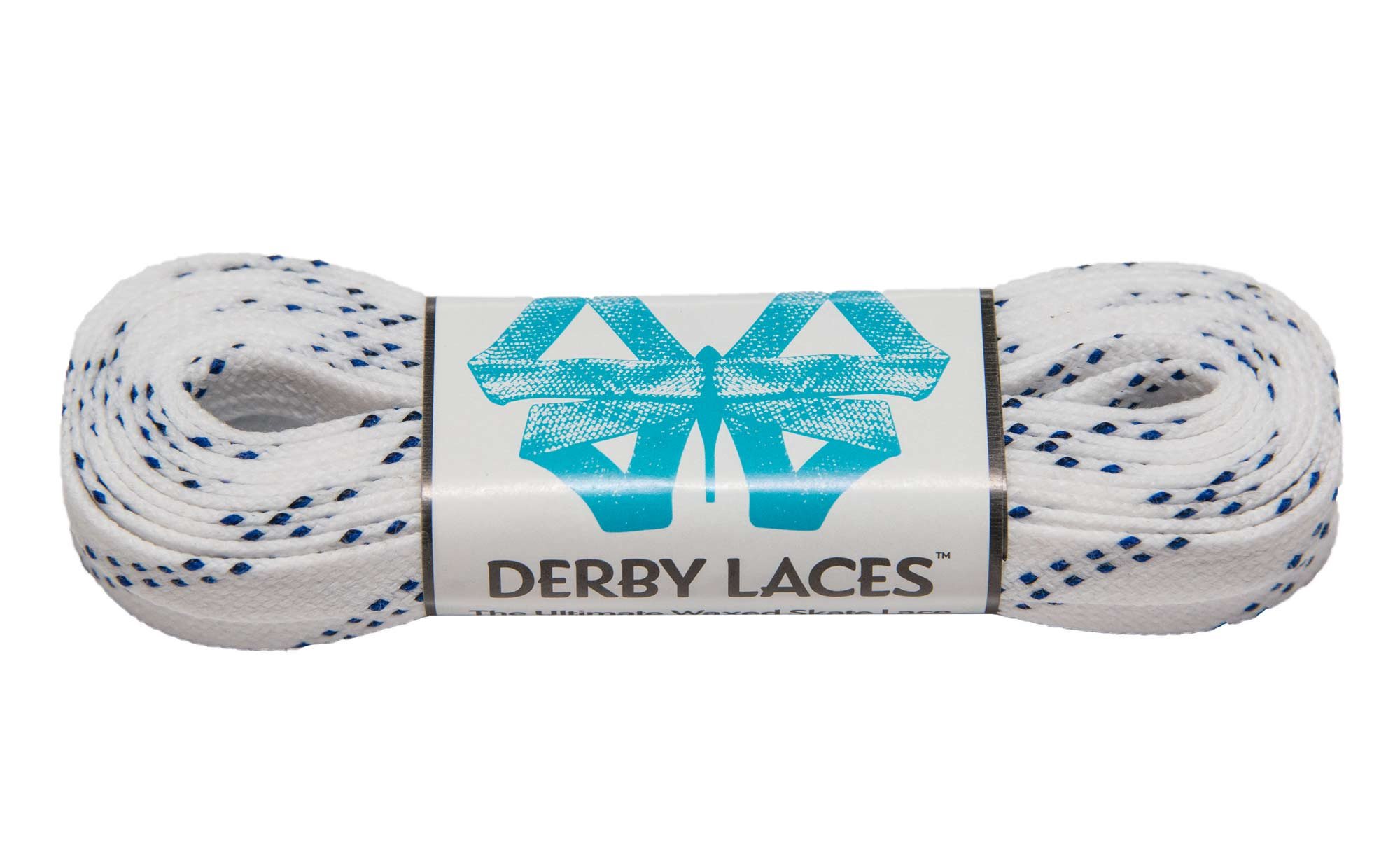 Derby Laces White 84 Inch Waxed Skate Lace for Roller Derby, Hockey and Ice Skates, and Boots