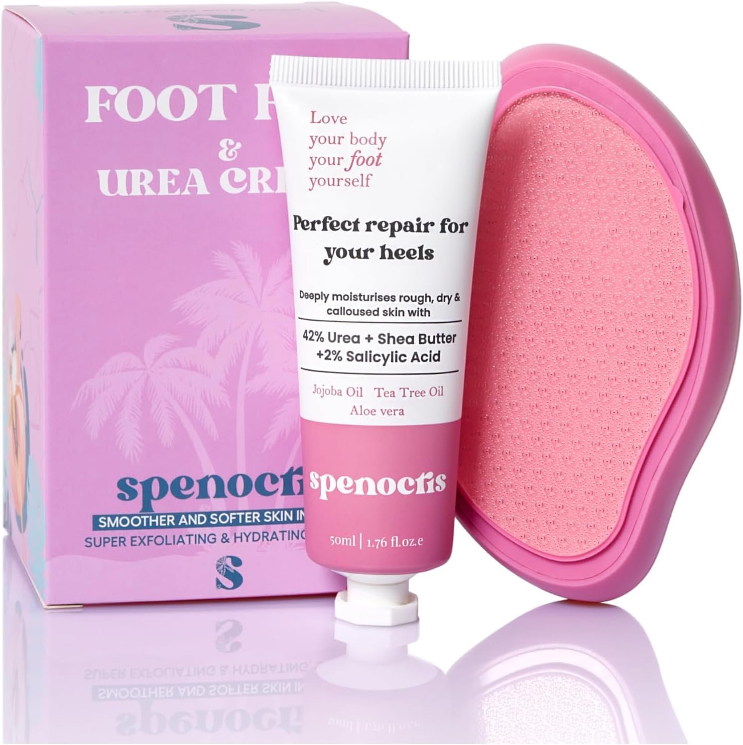 spenoctis Glass Foot File Callus Remover for feet Bundle
