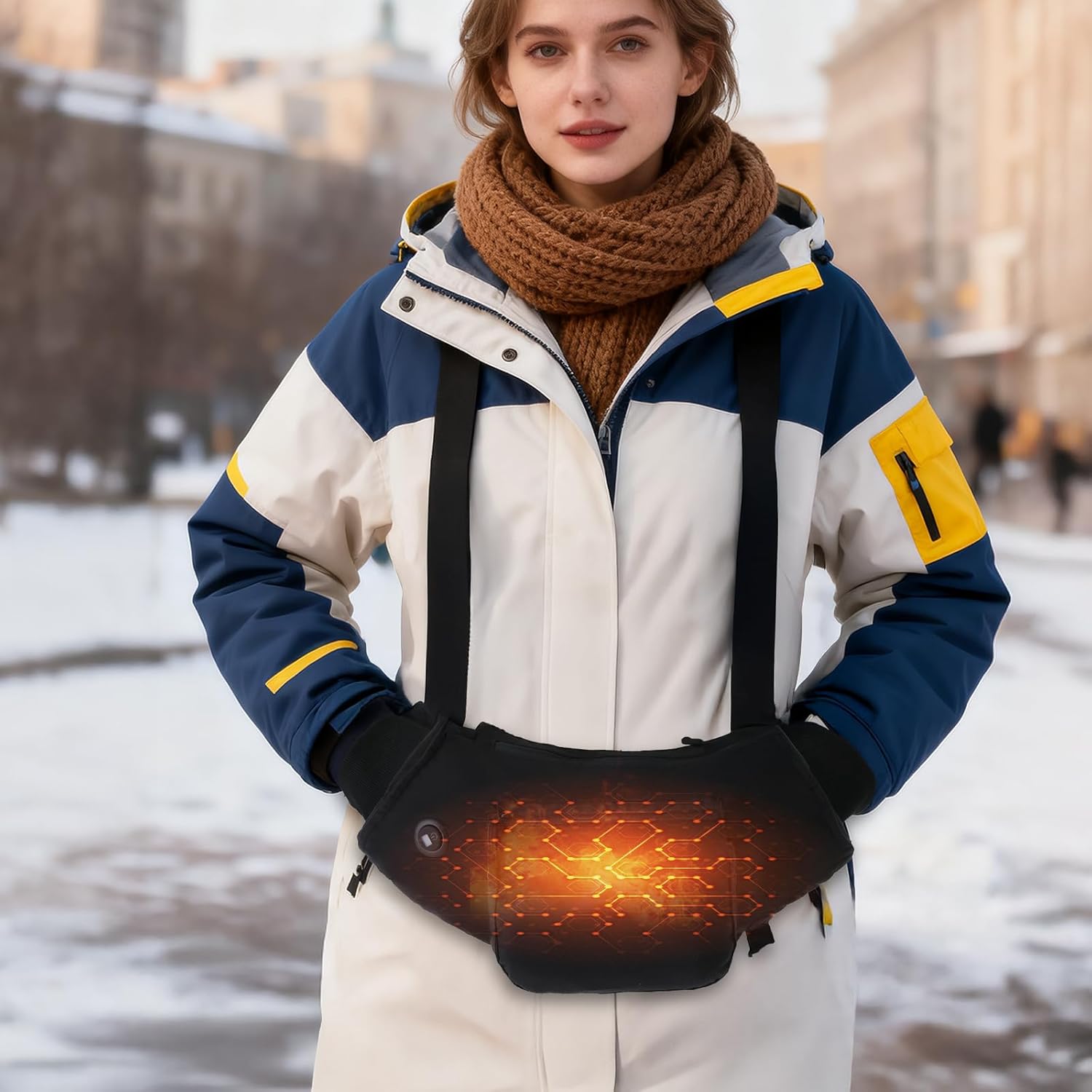Hand Warmers Rechargeable with 10000mAh Power Bank Heated Electric Hand Warmer Pouch,3 Level Adjustable Temperature for Women, Men, Kids, Hunting, Camping & Gifts