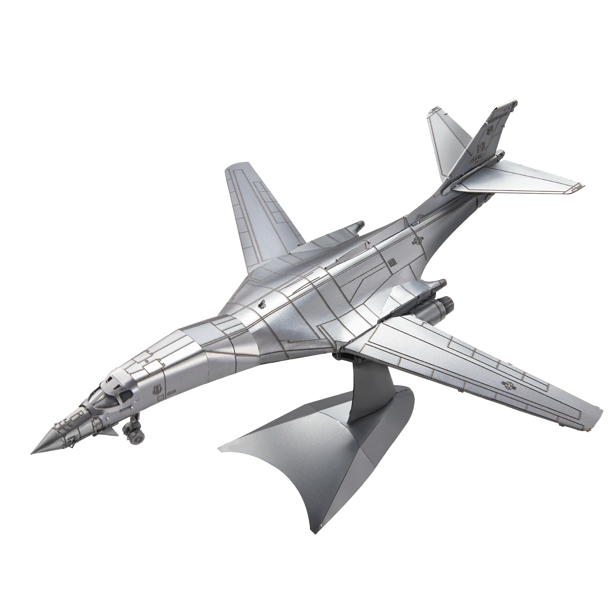 Piececool 3D Metal Puzzles for Adults, B-1B Lancer Fighter Attack Planes Military Metal Airplane Model Building Kit, Best Gifts for Christmas New Year Days