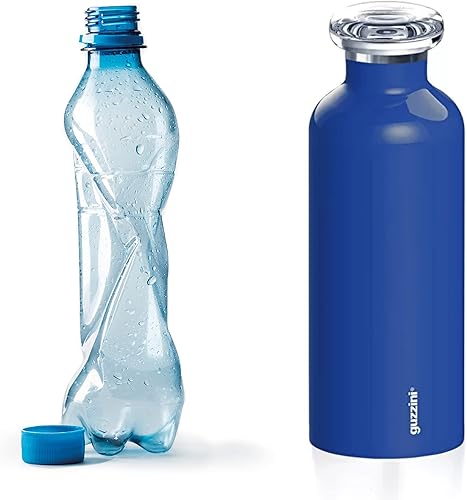 Miniatura 3 de Guzzini Botellas, copolímero de poliéster, polipropileno, acero inoxidable, azul profundo, talla única