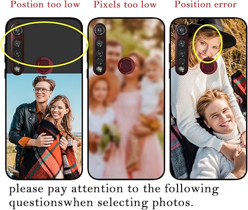 Miniatura 3 de Funda personalizada para Motorola Moto G8 Plus, funda protectora de poliuretano termoplástico suave contra arañazos, color negro