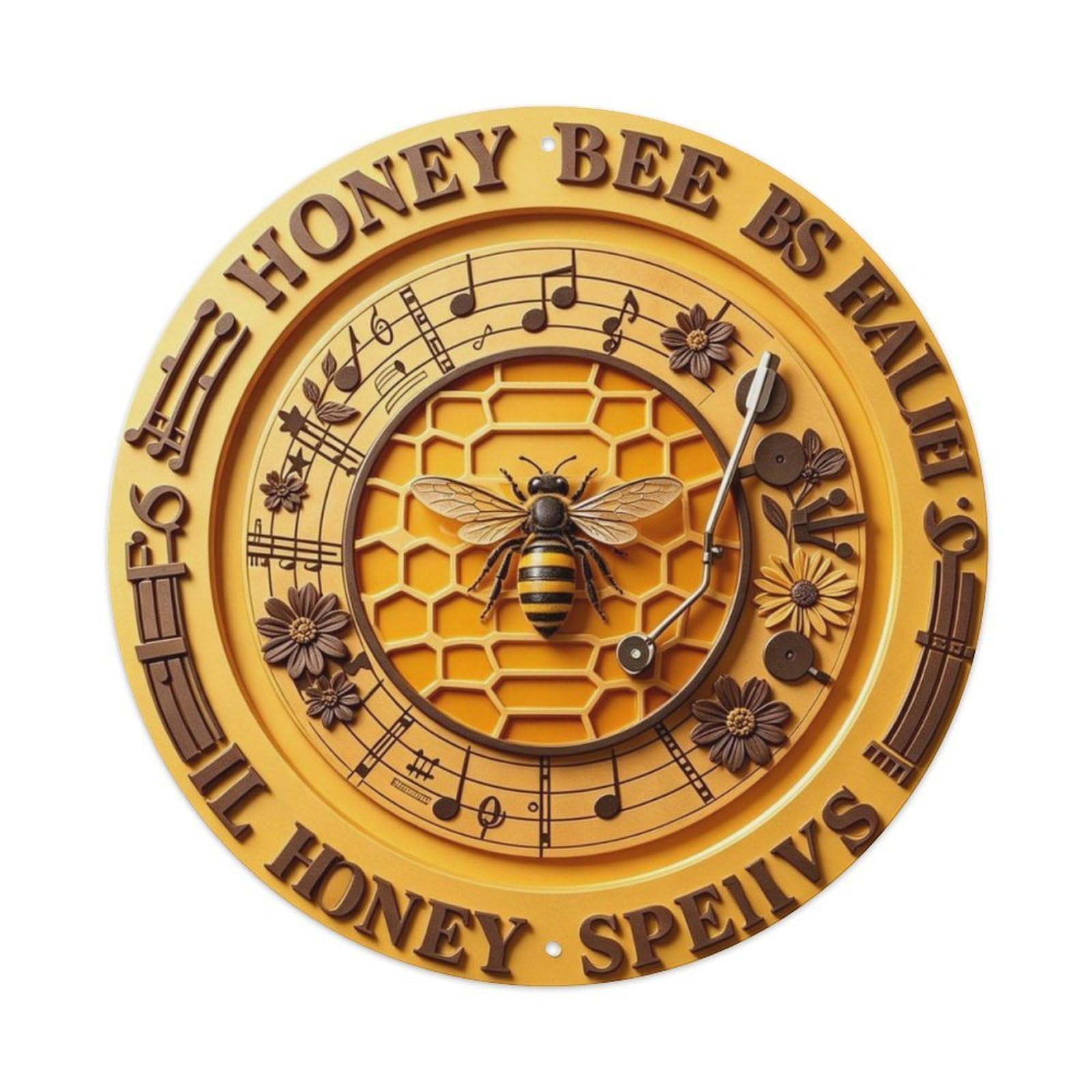 Honey Bee Hive Metal Tin Sign Plaque