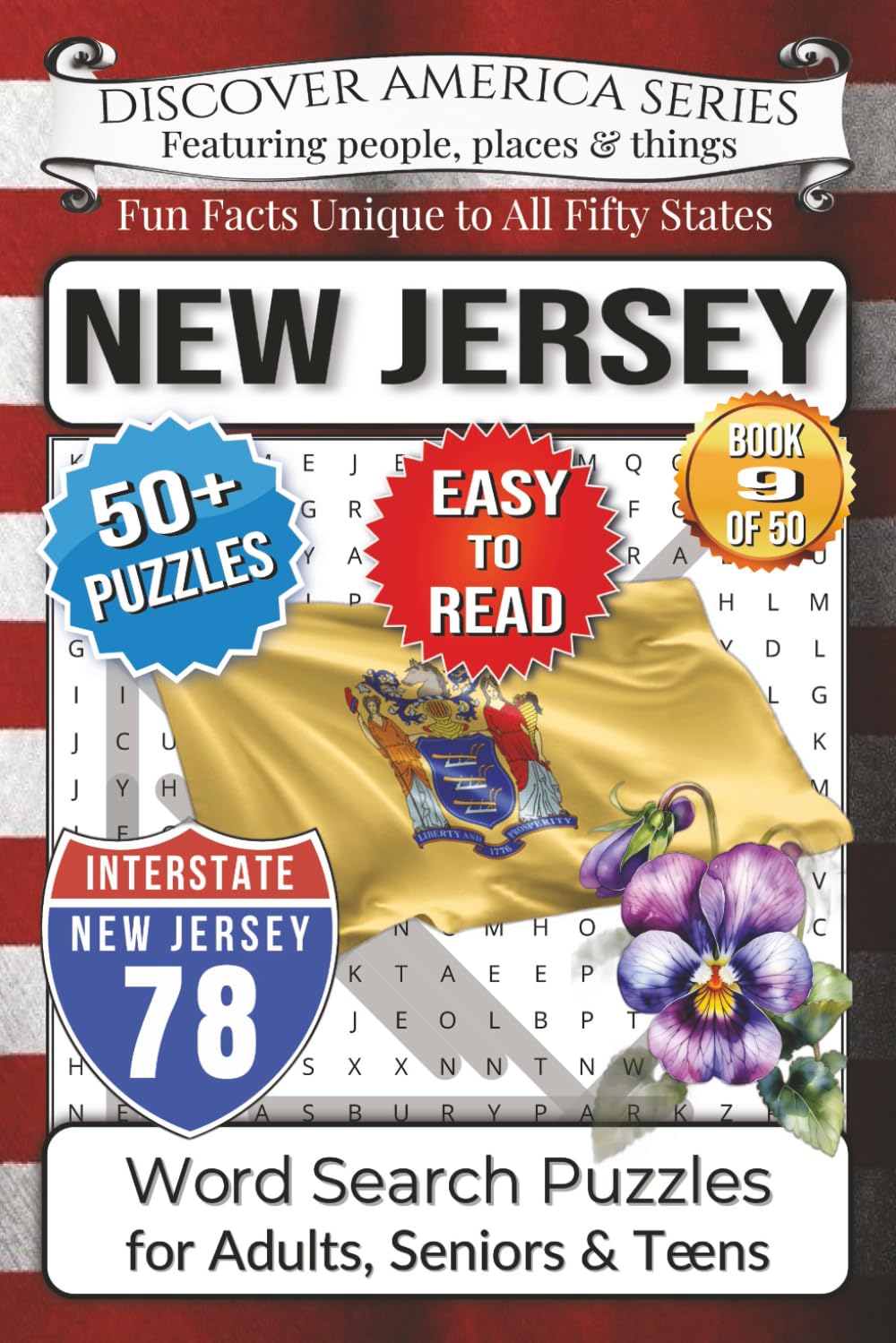 Discover America Word Search: New Jersey: Easy-Read Garden State Edition – 50+ Puzzles, Fun Facts, Boardwalks, Pine Barrens, Jersey Shore & Hidden ... Activity Book for Adults, Kids & Families)