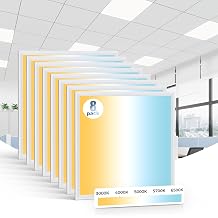 8 Pack 2x2 LED Flat Panel Light, 5CCT Selectable 3000/4000/5000/5700/6500K, 30/35/40/45/50W 5500Lm 0-10V Dimmable 2x2FT LED Troffer Light Drop Ceiling for Commercial Office