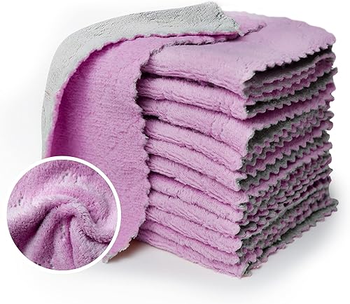 Lcsmaokin Paquete de 8 paños de cocina reutilizables toallas de cocina 6 x 10 pulgadas multiusos súper absorbentes de terciopelo coral para muebles