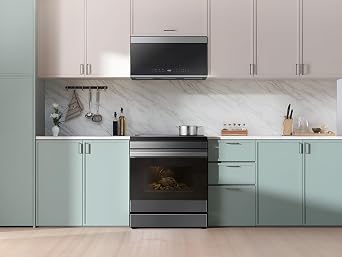 Samsung NSI6DG9500MT 30 Bespoke Smart Slide-In Induction Range 6.3 cu ft Oven, 4 Induction Elements, Ambient Edge Lighting, Air Fry & Sous-Vide, Matte Black Steel