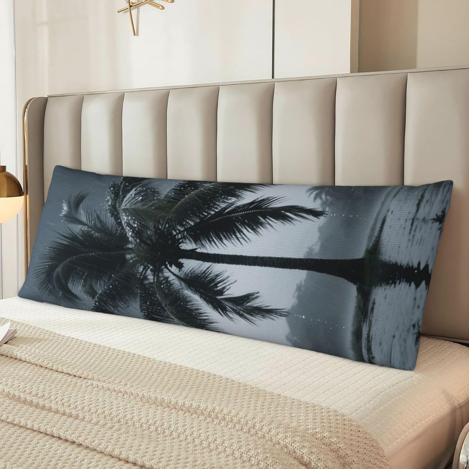 Plam Tree Body Pillow Cover with Hidden Zipper 54"X20",Ultra Soft Microfiber Long Pillow Case Decorative Bedding Pillowcase Cushion Cover Cases for Bedroom Couch Sofa,Home Gifts