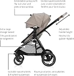 Maxi-Cosi New Generation Zelia Luxe 5-in-1 Modular Travel System, Carriage Mode, Reversible Toddler Seat, Mico Infant Car Seat (included), Enhanced All-Terrain Wheels, Use from Birth – New Hope Tan