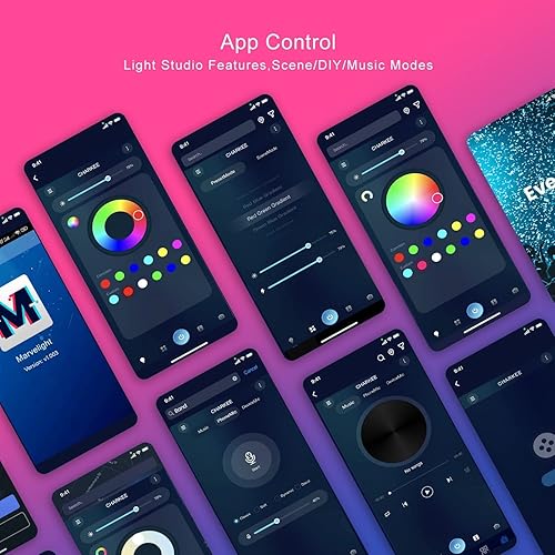 Miniatura 7 de CHARKEE - Tira de luces LED de 25 pies con alimentación USB, tira de luces LED RGB que cambian de color para dormitorioretroiluminación de