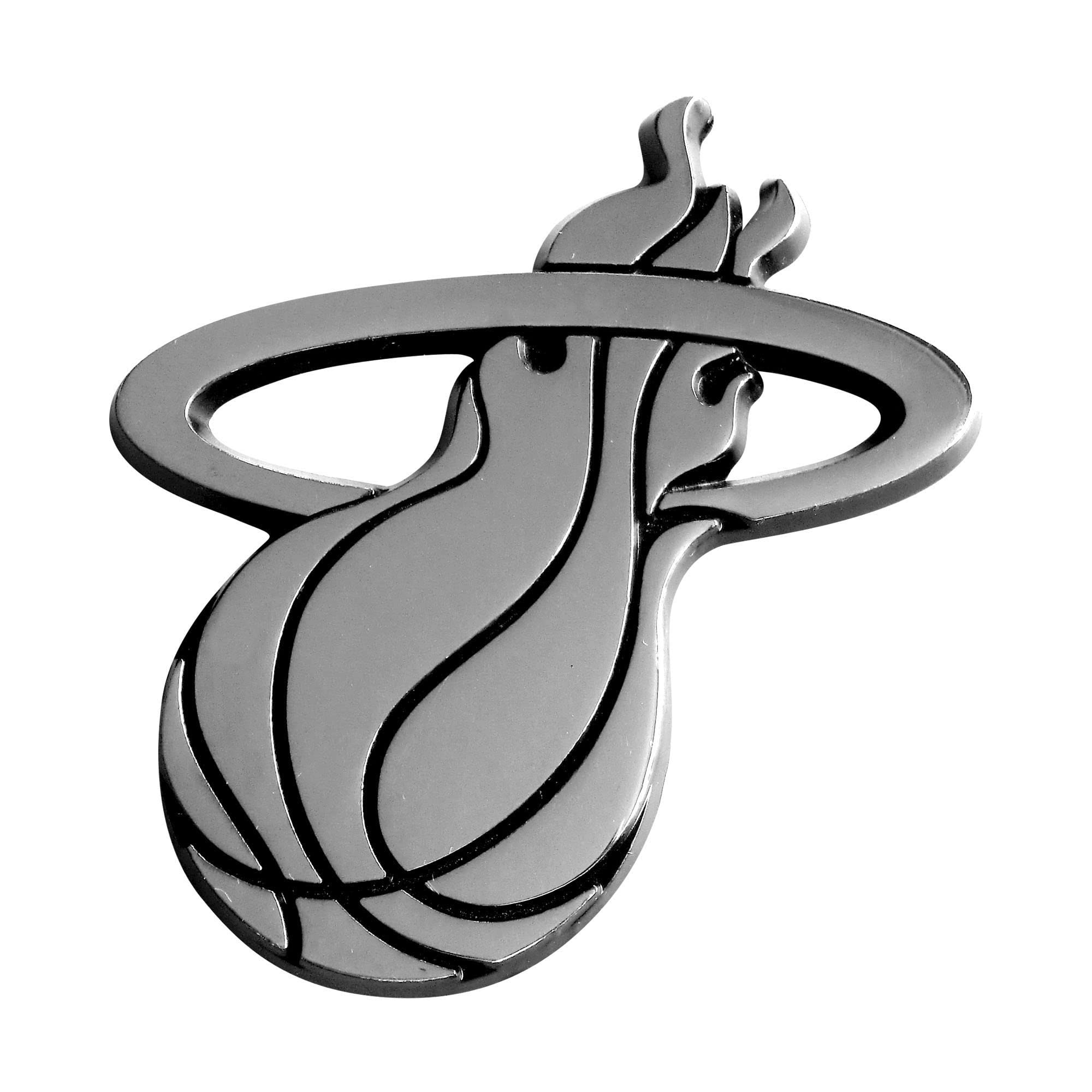 FANMATS 14863 Miami Heat 3D Chrome Metal Auto Emblem - auto accessories | Mubboo