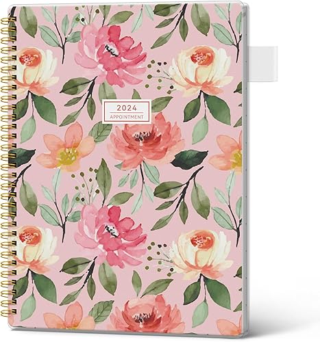 Miniatura 1 de ALLGOD Agenda semanal y mensual 2024 por hora, 8.5 x 11 pulgadas, agenda grande, calendario 2024, agenda diaria con incrementos de 15 minutos,