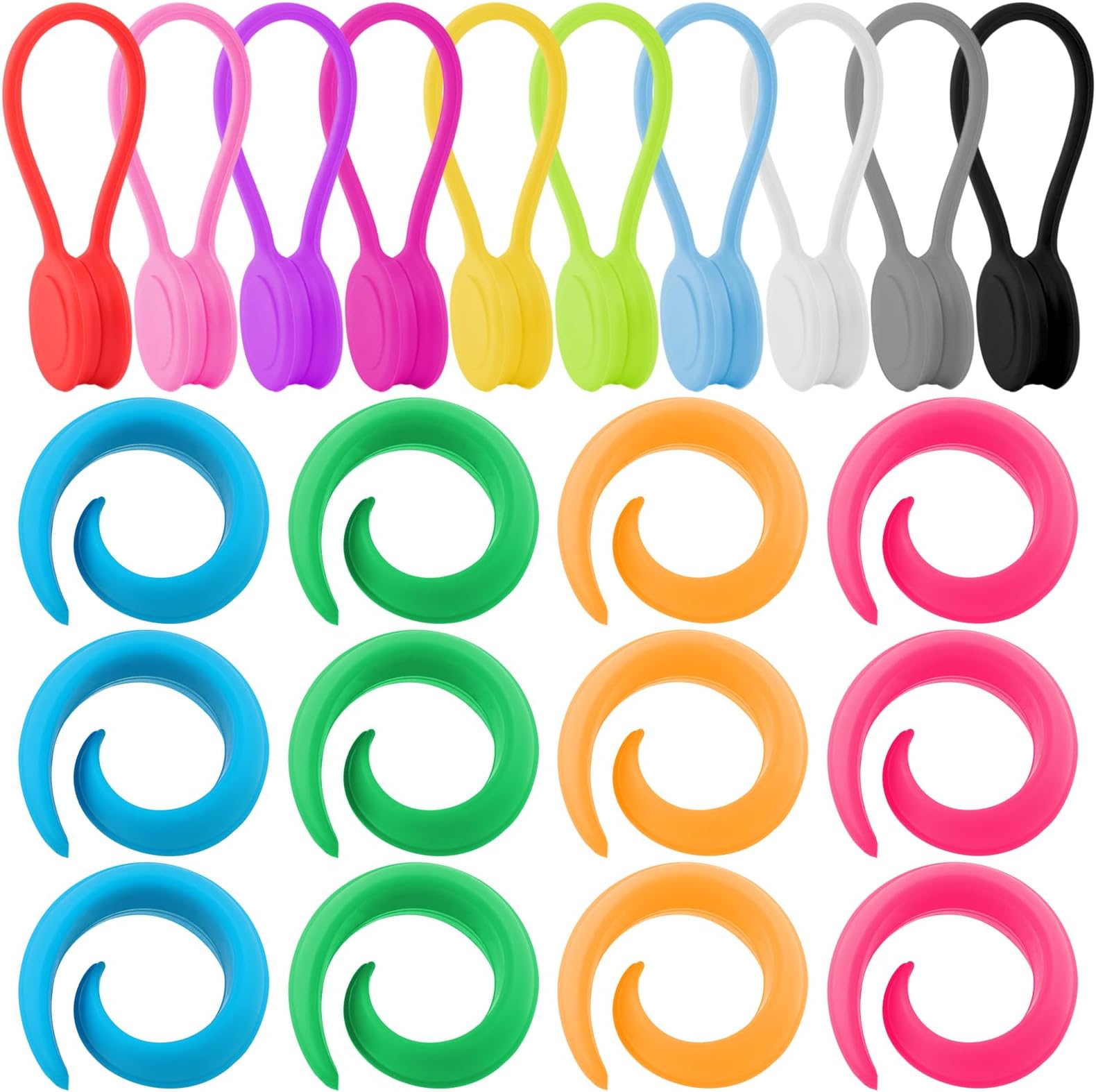 22 Pcs Fabric Huggers and Magnetic Fabric Clips for Cross Stitch, Silicone Thread Spool Huggers and Needle Minder Magnet for Embroidery and Quilting, Cross Stitch Supplies and Accessories