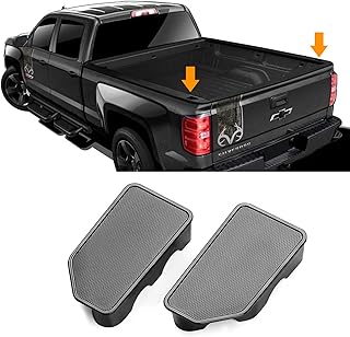 TTCR-II for GMC Sierra and Chevy Silverado Bed Rail Stake Hole Covers 2014-2018, Truck Bonneau Covers Stake Pocket Plugs for Sierra Denali/SLE/SLT/AT4/Base and Silverado High Country/LT/LTZ (2 Packs)