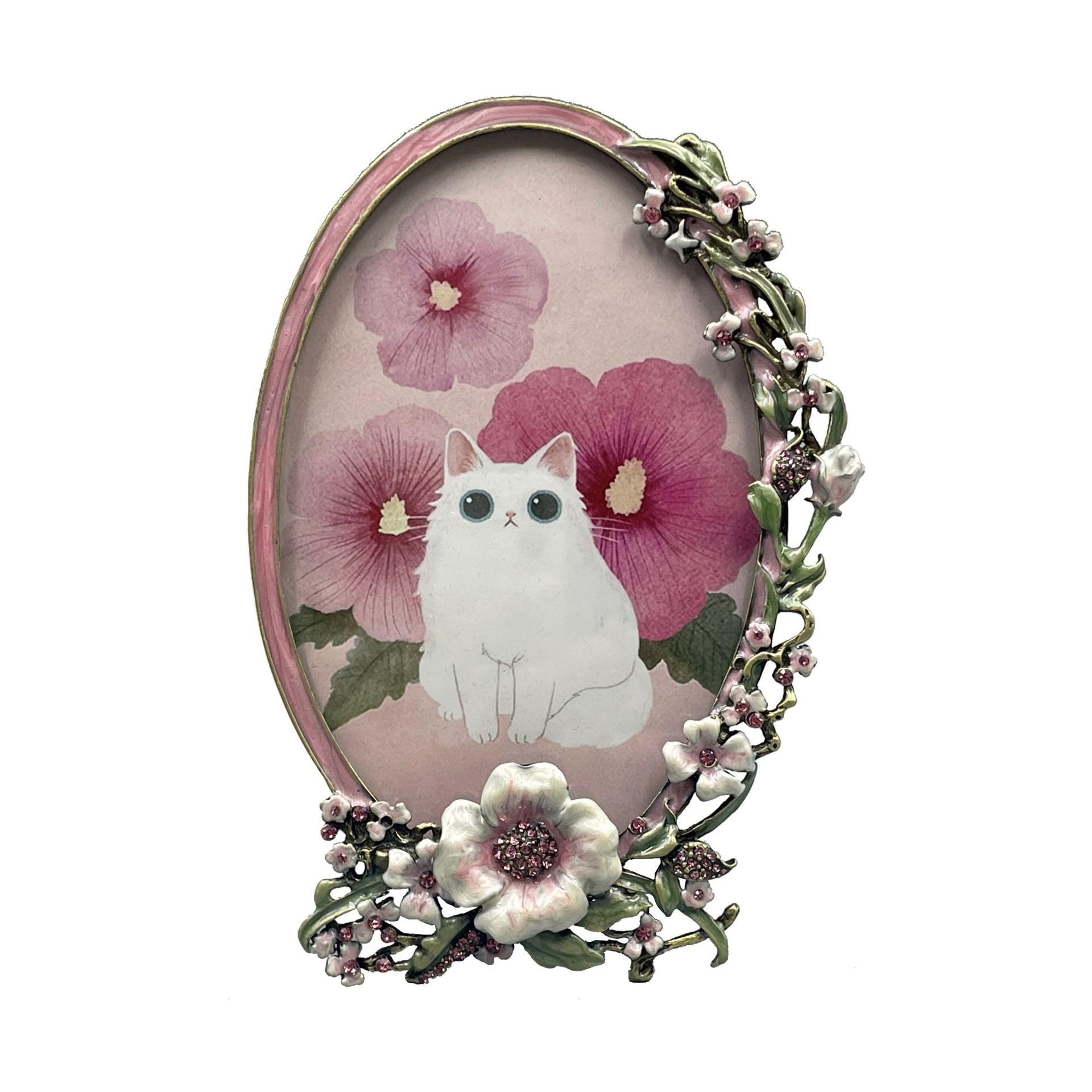 Cadre photo émaillé américain en métal de 4 pouces pour décoration de table