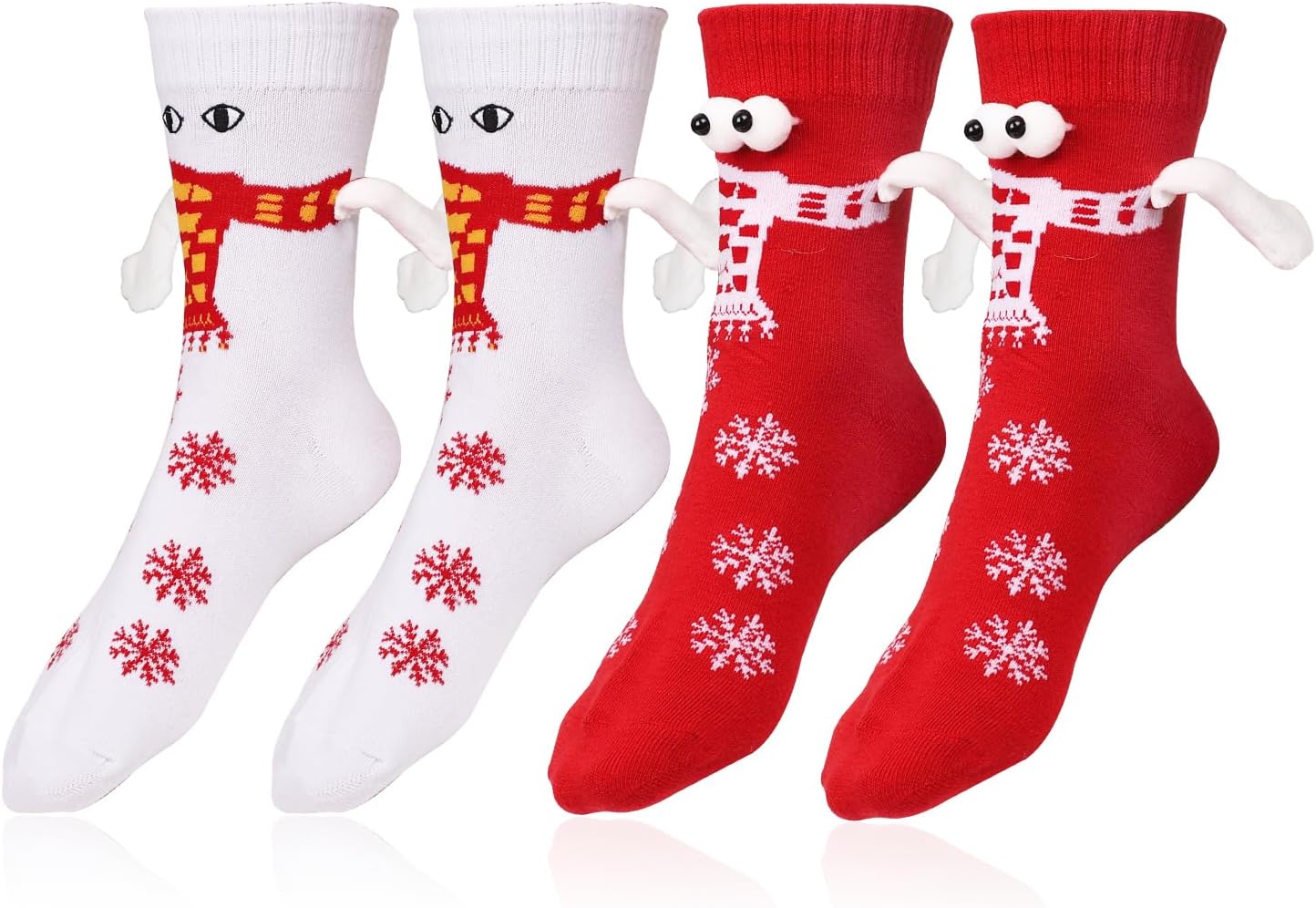 lasuroa 2 Pair Christmas Hand Holding Socks, Socks