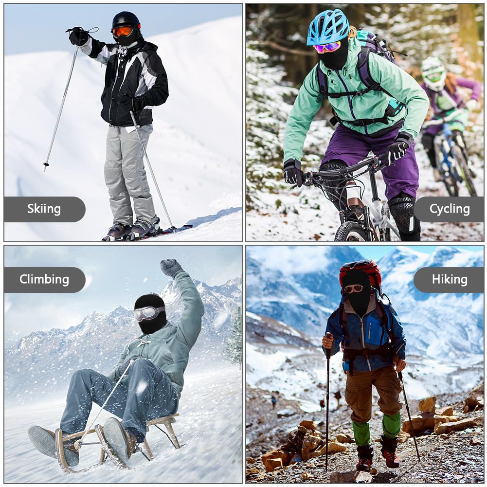 Passamontagna Moto da Uomo Donna, Passamontagna Balaclava, Scaldacollo Multifunzionale, Moto Sottocasco, Passamontagna Traspirante Protezione UV per Moto Bici Sci Ciclismo Sport all'Aria Aperta
