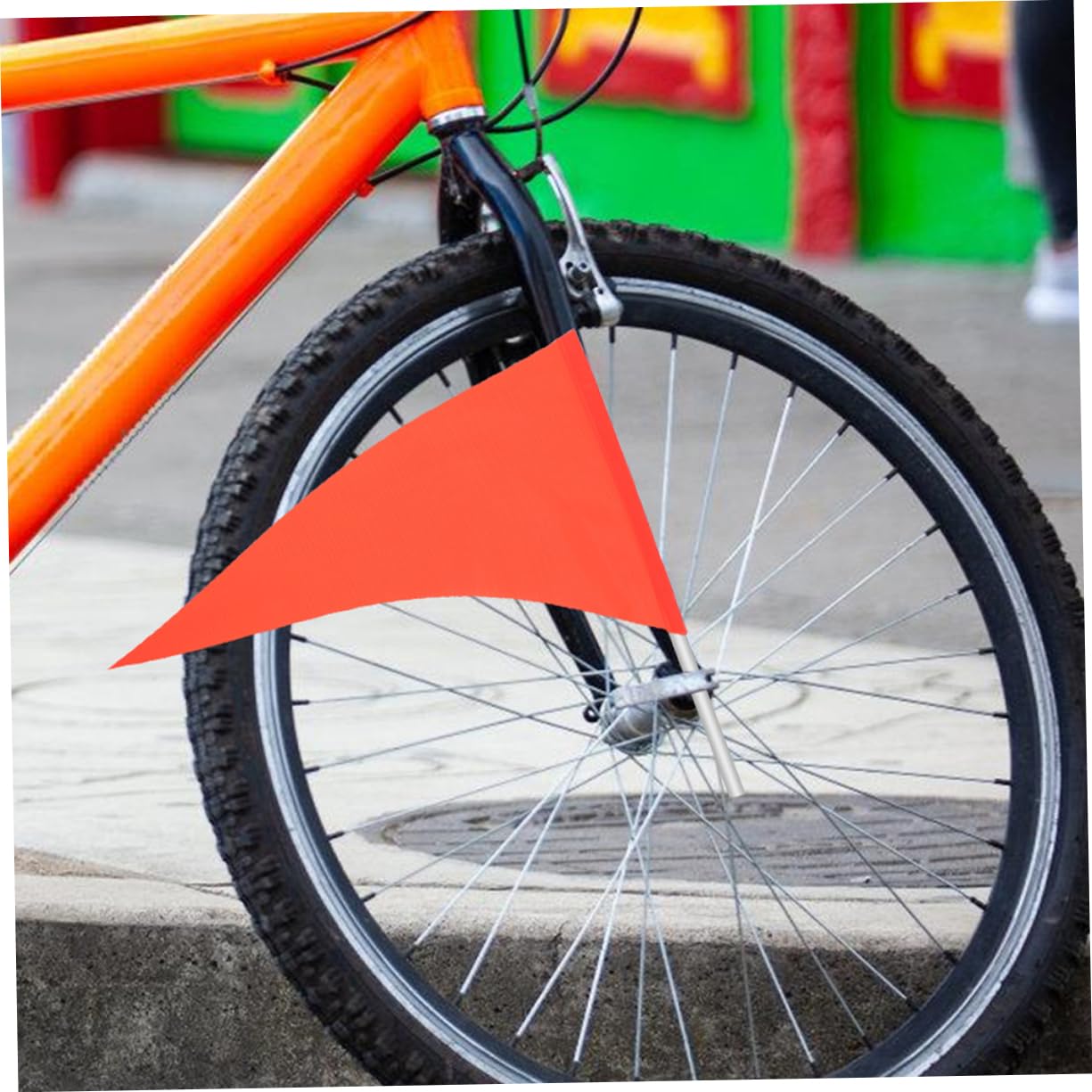 Sosoport Banderín De Advertencia Seguridad Bandera De Bicicleta De Visibilidad Bandera De Ciclismo para Bicicleta De Scooter De Polivinilo Naranja 5 Piezas X 4
