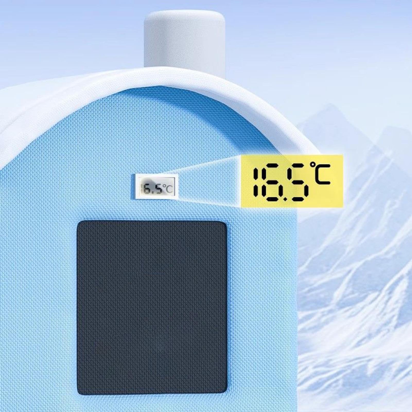 Maison De Refroidissement pour Animaux, Maison Climatisée pour Chat & Chien avec Affichage De La Température, Bacs À Glace Et Sacs en Coton Absorbant, Tente Isolée Rafraîchissante pour Animaux