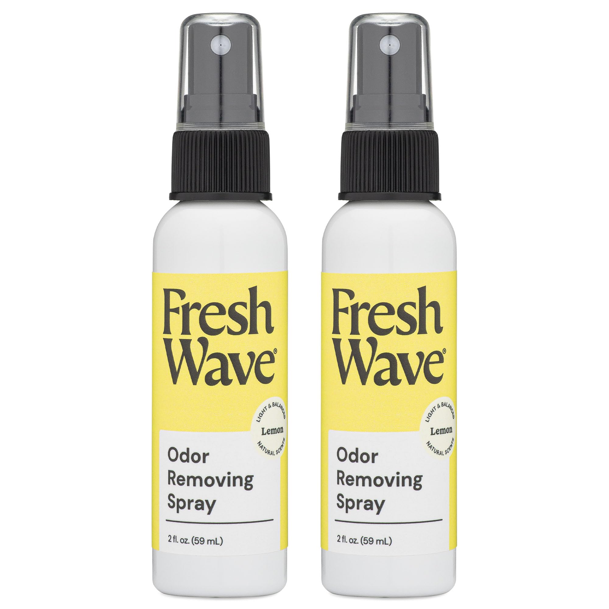 Fresh Wave Odor Eliminator Room Spray, 2 oz Travel Size, 2-Pack, Lemon