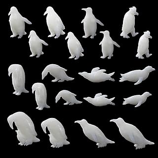 Woohome 3D Resin Moulds & Fillers - 20 Mini Penguin Casting Moulds for Art Resin Crafts & Jewelry Making