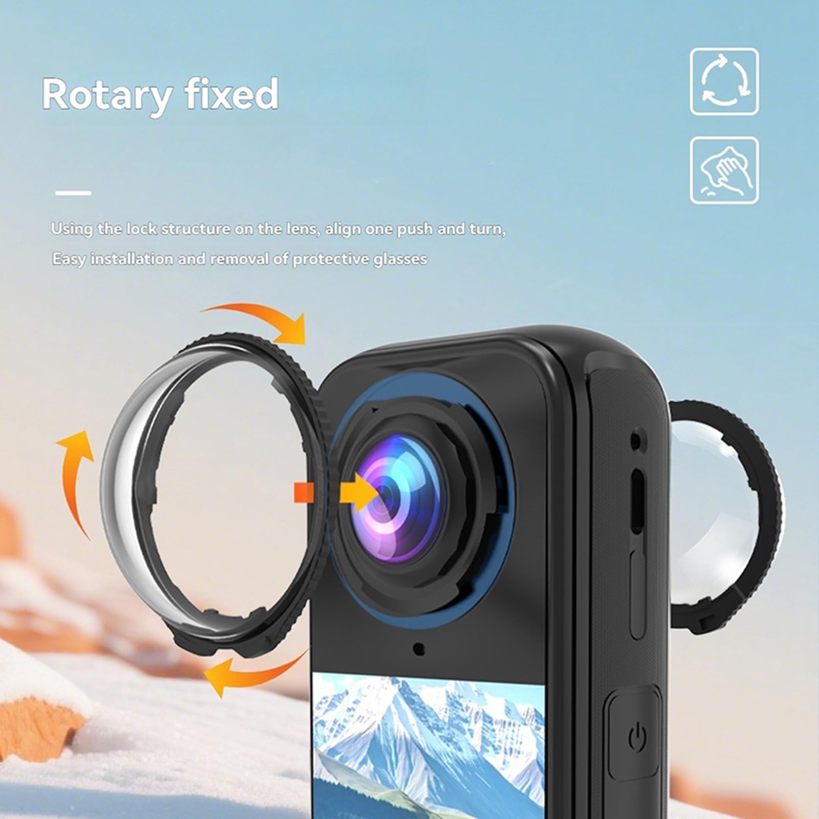 Protections d'objectif de qualité supérieure pour Insta360 X4 Air, haute transparence 10H optique en verre trempé avec revêtement AR, compatible avec les accessoires d'appareil photo Insta 360