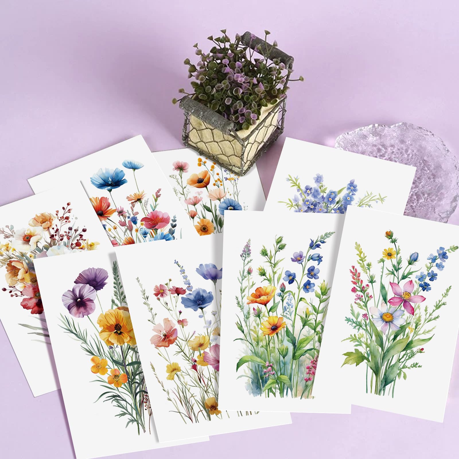 Naixiwen 24 Floral Blank Cards and Envelopes, 4x6 Wildflower Blank Note Cards for All Occasions - Sympathy Thank You Condolences Funeral Thinking of You Mother's Day Wedding Graduation, Etc - Image 5