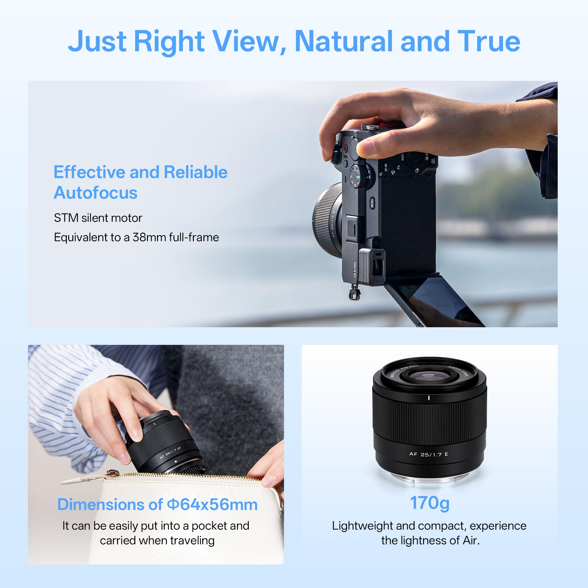 Amazon.co.jp: VILTROX AF 25mm F1.7 Eレンズ Sony Eマウント APS-C